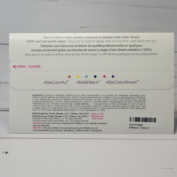 Color Street Good Night pedicure nail strips new in package - Picture 4 of 4